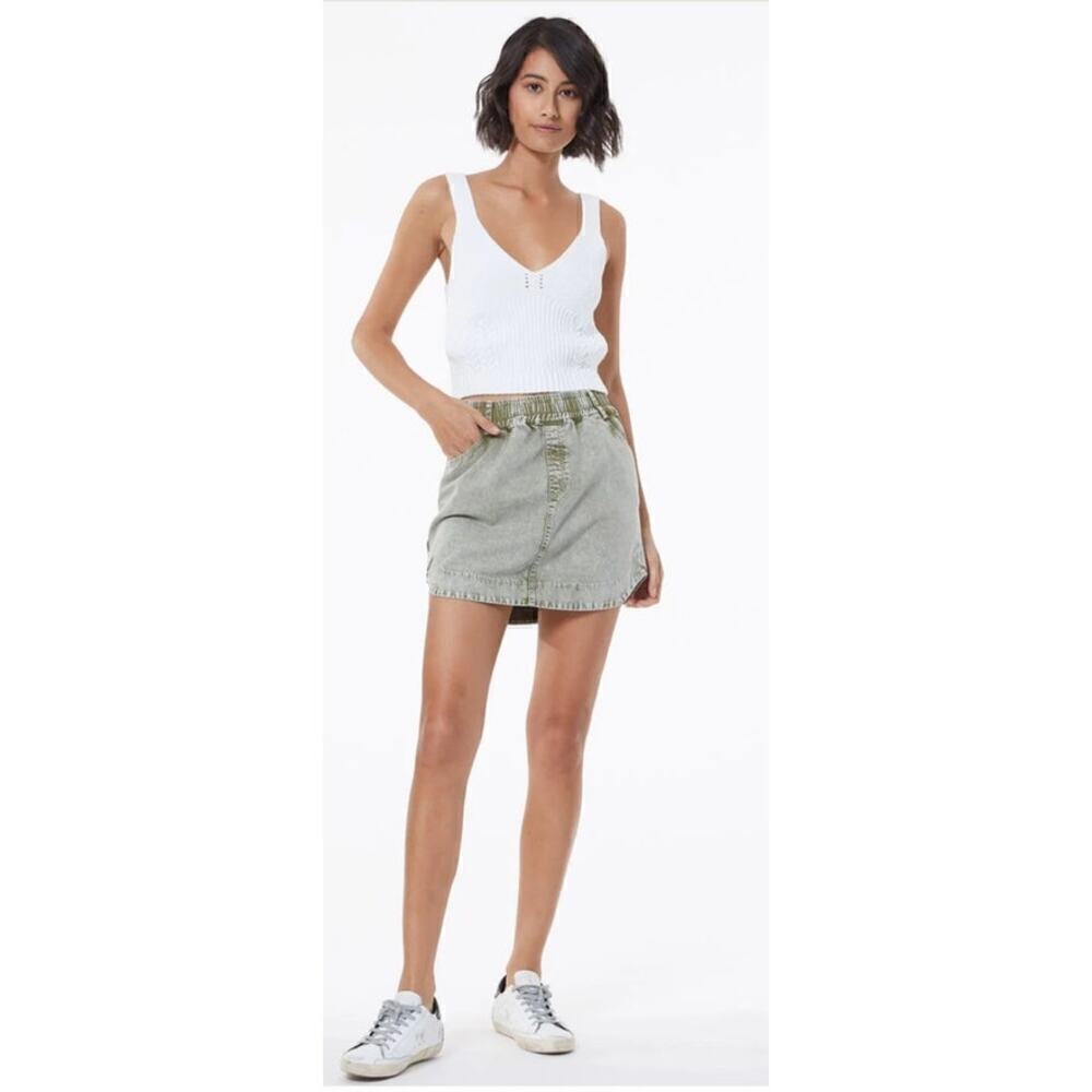 Young, Fabulous,& Broke Fir Green Mineral Dixie Mini Skirt,M